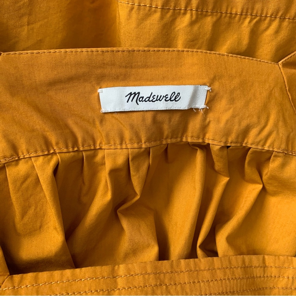 Madewell Square Neck Mustard Yellow Blouse Top - Picture 8 of 9